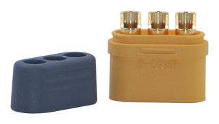 MULTICOMP PRO MP011791 Rectangular Power Connector, 3 Contacts, MR60, Cable Mount, Solder Cup, Plug