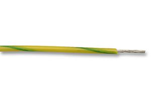 PRO POWER 24/0.20 YELL/GRN Wire, Stranded, Hook Up, PVC, Green, Yellow, 24 x 0.2mm, 100 m