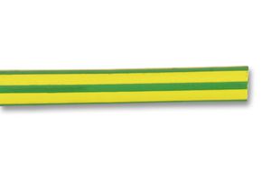 PRO POWER CGFC-18/6-45 Heat Shrink Tubing, Flex, Fluid Resistant, 3:1, 0.708 ", 18 mm, Green, Yellow, 9.8 ft, 3 m