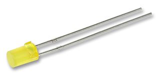 KINGBRIGHT L-1413YDT LED, Cylindrical, Yellow, Through Hole, 4mm, 20 mA, 2.1 V, 590 nm