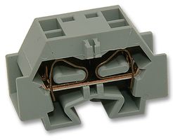 WAGO 262-331 DIN Rail Mount Terminal Block, 2 Ways, 28 AWG, 12 AWG, 4 mm², Clamp, 32 A