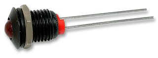 BULGIN LIMITED DX1092/RD LED Panel Mount Indicator, Aluminium Bezel, Red, 2 VDC, 8 mm, 30 mA, 25 mcd, IP66