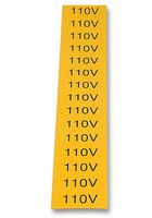 TE CONNECTIVITY 13033 Label, Self Adhesive, 11 mm, 30 mm, Vinyl, 110V