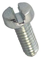 TR FASTENINGS M2.56 CSSTMCZ100- Machine Screw, M2.5, 6 mm, Steel, Bright Zinc, Cheese Head Slotted