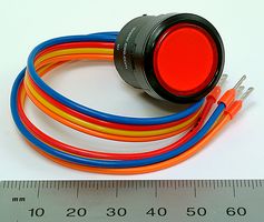 EAO K84-603.4305 Pushbutton Switch, 84 Series, 22.5 mm, SPST-NO, Momentary, Flush, Red