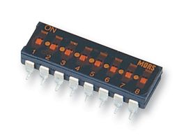 APEM M408SMGNL DIP / SIP Switch, 8 Circuits, Slide, Surface Mount, SPST, 20 V, 100 mA