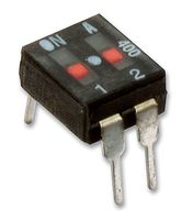 APEM M402SNL DIP / SIP Switch, 2 Circuits, Slide, Through Hole, SPST, 20 V, 100 mA