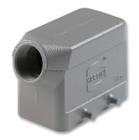 HARTING 0930 010 1521 Heavy Duty Connector, PG16 Side Entry, 4 Pegs, Low Profile, Hood, Side Entry, Aluminium Body