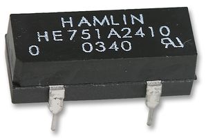 LITTELFUSE HE751A2410 Reed Relay, SPST-NO, 24 VDC, HE700 Series, Through Hole, 2.15 kohm, 500 mA