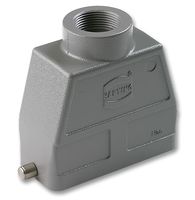 HARTING 0930 006 1440 Heavy Duty Connector, PG13.5 Top Entry, 2 Pegs, Low Profile, Hood, Top Entry, Aluminium Body