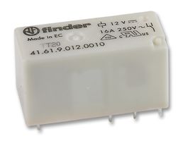 FINDER 41.52.8.024.0000 General Purpose Relay, 41 Series, Power, DPDT, 24 VAC, 8 A