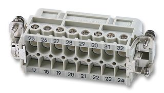 HARTING 09 20 016 281300 Heavy Duty Connector, 16+PE Signal, Han A, Insert, 17 Contacts, 16A, Receptacle, Screw Socket