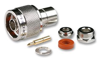 AMPHENOL RF N1141A1-NT3G-1-50 RF / Coaxial Connector, N Coaxial, Straight Plug, Crimp, 50 ohm, RG58, RG58C, RG142A, RG223