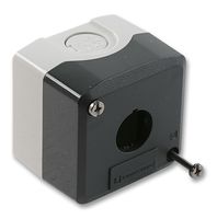 SCHNEIDER ELECTRIC XALD01 Enclosure, 1 Hole, Polycarbonate, Dark/Light Grey, NEMA 4X/13, IP66/IP67/IP69/IP69K, 68x68x53mm