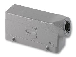 HARTING 19300241521 Heavy Duty Connector, M25 Side Entry, 4 Pegs, Low Profile, Hood, Side Entry, Aluminium Body