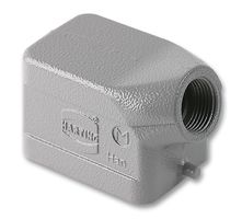 HARTING 19300061440 Heavy Duty Connector, M20 Top Entry, 2 Pegs, Low Profile, Hood, Top Entry, Aluminium Body, 1 Lever