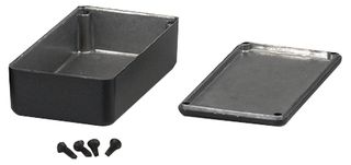 HAMMOND 1590BBK Metal Enclosure, Shielded, Diecast,  IP54, Small, Diecast Aluminium, 112 mm, 60 mm, 31 mm, IP54