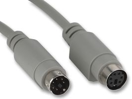 PRO SIGNAL PS11287 Computer Cable, Mini-DIN Socket, 6 Way (PS/2), Mini-DIN Plug, 6 Way (PS/2), 5.9 ft, 1.8 m, Grey