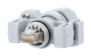METZ CONNECT 130906-03-E Modular Connector, RJ45 Plug, 1 x 1 (Port), 8P8C, Cat6, IP67, Cable Mount
