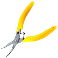 MULTICOMP PRO MP012516 Pliers, Hobby, Bent Nose, Smooth Jaw, Comfortable Insulated Grips, Stainless Steel, 145 mm L