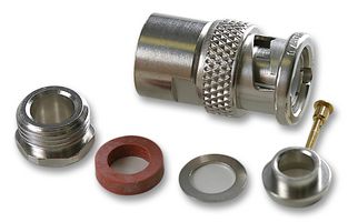 RADIALL R142016000 RF / Coaxial Connector, BNC Coaxial, Straight Plug, Solder, 75 ohm, RG59, Brass