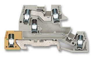 WIELAND ELECTRIC WKI4D-D TERMINAL BLOCK, DIN RAIL, 4POS, 10AWG