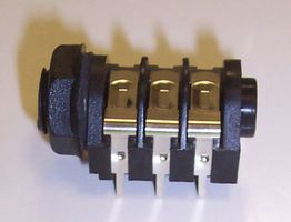 CLIFF ELECTRONIC COMPONENTS CL1239A Phone Audio Connector, Stereo, 3 Contacts, Socket, 6.35 mm, PCB Mount