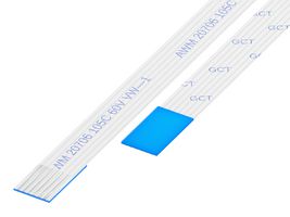 GCT 05-08-A-0030-A-4-06-4-T FFC / FPC Cable, 8 Core, 0.5 mm, Same Sided Contacts, 1.18 ", 30 mm, White