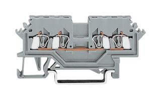 WAGO 279-621 DIN Rail Mount Terminal Block, 4 Ways, 28 AWG, 16 AWG, 1.5 mm², Clamp, 18 A