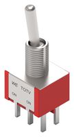 WURTH ELEKTRONIK 472131010111 Toggle Switch, On-On, DPDT, Non Illuminated, WS-TOTV Series, Panel, Through Hole, 1 A