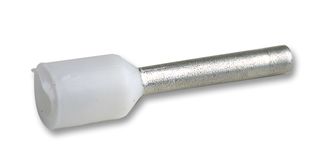 SCHNEIDER ELECTRIC DZ5CE005 Wire Ferrule, Markable, Single Wire, 22 AWG, 0.5 mm², 8 mm, White, DZ5