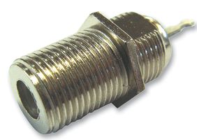 TE CONNECTIVITY 5-1814823-1 RF / Coaxial Connector, F Coaxial, Straight Bulkhead Jack, Crimp, 75 ohm, Phosphor Bronze