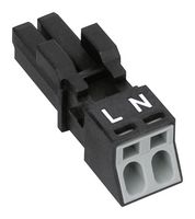 WAGO 890-202 Pluggable Terminal Block, 4.4 mm, 2 Ways, 16 AWG, 22 AWG, 1.5 mm², Push In