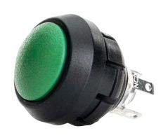 ITW SWITCHES SA12-RB-N-GR-S-N-G Industrial Pushbutton Switch, SA12 Series, 13.58 mm, SPDT-DB, Momentary, Round Domed, Green