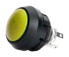 ITW SWITCHES SA12-RB-N-YL-S-N-G Industrial Pushbutton Switch, SA12 Series, 13.58 mm, SPDT-DB, Momentary, Round Domed, Yellow