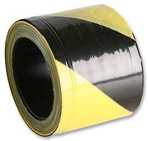 BRADY 91104 TAPE, BARRICADE, BLACK/YELLOW STRIPE