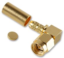 HUBER+SUHNER 16_SMA-50-2-105/111_NE RF / Coaxial Connector, SMA Coaxial, Right Angle Plug, Solder, 50 ohm, RG174, RG188A, RG316