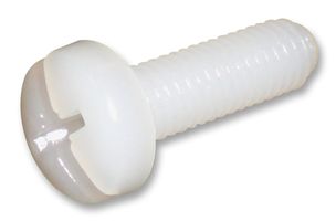 DURATOOL D00688 Screw, Pan Head Slotted, M3, Nylon, 10 mm Length