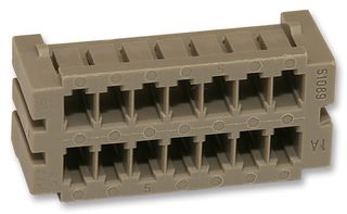 MOLEX 51089-1405 Connector Housing, Mi II 51089, Receptacle, 14 Ways, 2 mm, 50212 Crimp Terminal