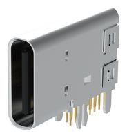 AMPHENOL COMMUNICATIONS SOLUTIONS GSB1C912140FSHR USB Connector, 2Row, USB Type C, USB 2.0, Receptacle, 14 Ways, Through Hole Mount, Right Angle