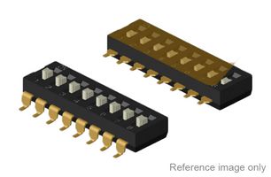 MULTICOMP PRO MP-DM-08-V-T/R DIP / SIP Switch, 8 Circuits, Raised Slide, Surface Mount, SPST-NO, 24 V, 25 mA