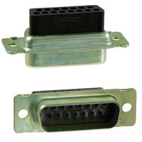 AMP - TE CONNECTIVITY 205206-9.. D Sub Connector Housing, 15 Ways, D Sub, 2, Plug, Steel Body