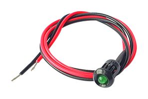 CML INNOVATIVE TECHNOLOGIES TA300013 LED Panel Mount Indicator, Green, 2.3 VDC, 6 mm, 20 mA, 15 mcd