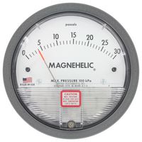 DWYER 3050MR Pressure Gauge, 50 Inch-H2O, ±2% Accuracy, 1/8" FNPT, -6.67 °C to 48.9 °C