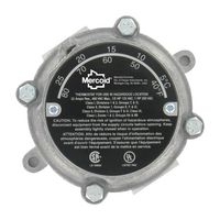 DWYER 862E Thermostat, Temperature, Adjustable, Change Over, 2 to 28 °C, 22 A at 480 VAC, SPDT, Flange Mount