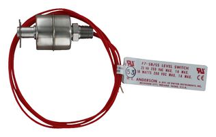 DWYER F7-SS2 Level Switch, Vertical, 1.5 A, 200V, 450 PSI, 316 SS, 22 AWG, 1/8" MNPT, 149°C