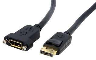 STARTECH DPPNLFM3 Audio / Video Cable Assembly, DisplayPort Plug, DisplayPort Receptacle, 36 ", 900 mm, Black
