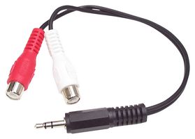 STARTECH MUMFRCA Audio / Video Cable Assembly, 3.5mm Mini Stereo Jack Plug, Stereo (RCA) Socket, x 2, 6 "