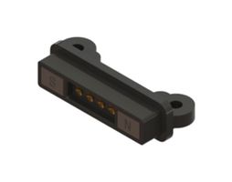 EDAC 686J0421251124E Magnetic Connector, 4 Contacts, Receptacle, Right Angle, 2 mm, 2 A, Black