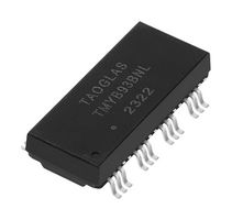 TAOGLAS TMYB93BNL Ethernet & LAN Transformer, 1G Base-T PoE, 1 Port, 1:1, 350 µH, 3 kVrms, Surface Mount